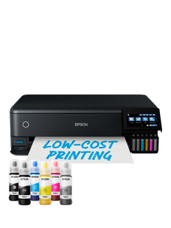 Epson EcoTank ET-8550 Three-In-One A3 Wi-Fi Photo Printer with High Capacity Integrated Ink Tank System, Black, Black