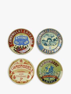 BIA Classic Camembert Cheese Plates, Set of 4, 20cm, Assorted, Assorted