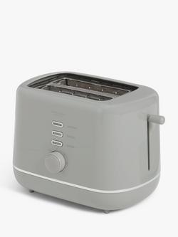 John Lewis 2 Slice Toaster - view 2, Grey