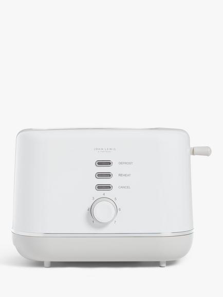 John Lewis 2 Slice Toaster, Grey