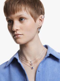 Swarovski Millenia Octagonal Pendant Necklace, Silver/Clear - view 2, Silver/Clear