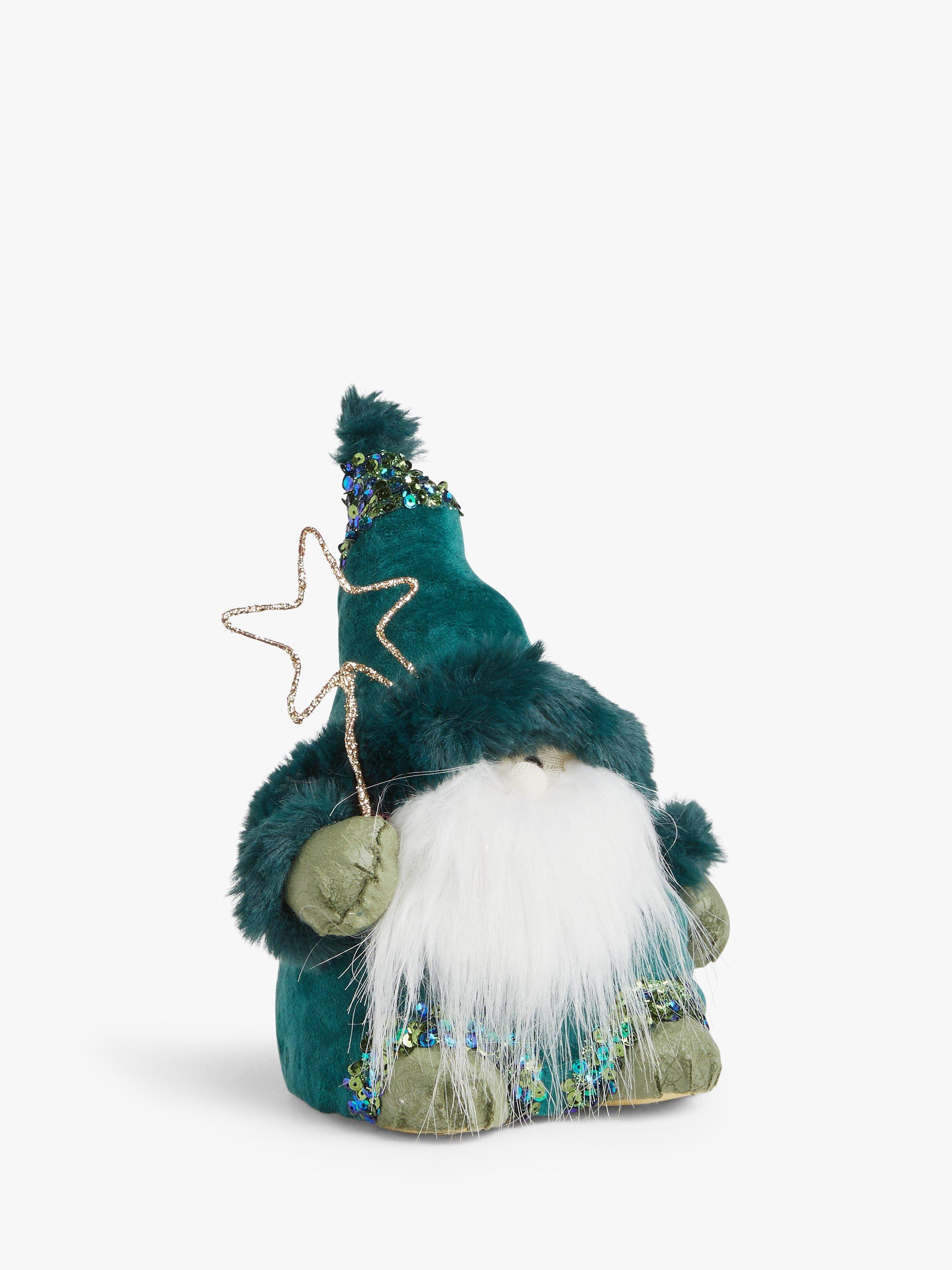 John Lewis Gemstone Forest Santa Gonk with Wand, Green