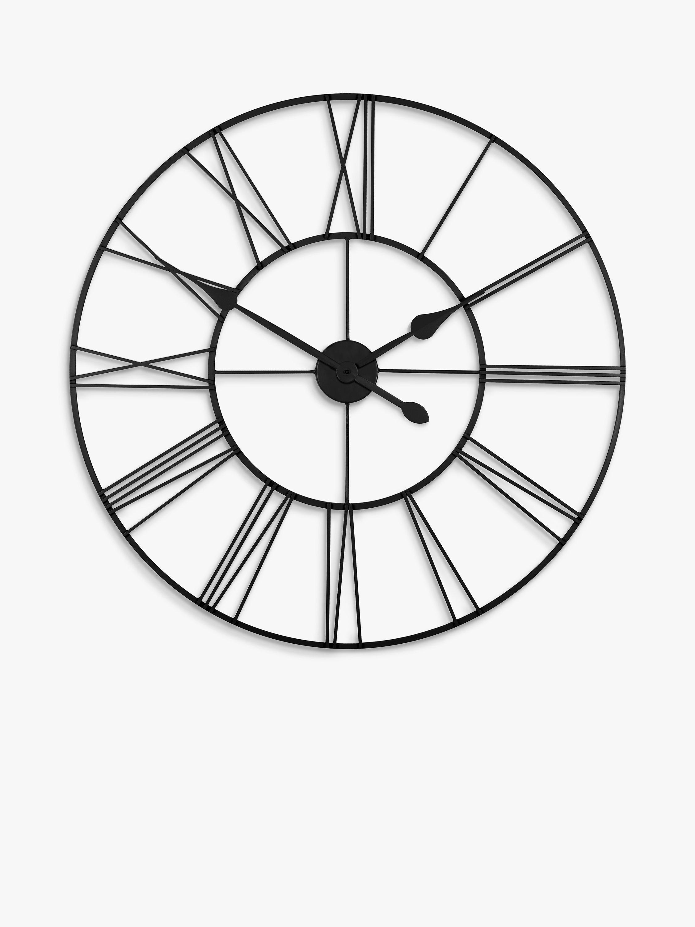 Thomas Kent Roman Numerals Large Skeleton Indoor/Outdoor Wall Clock, 80cm