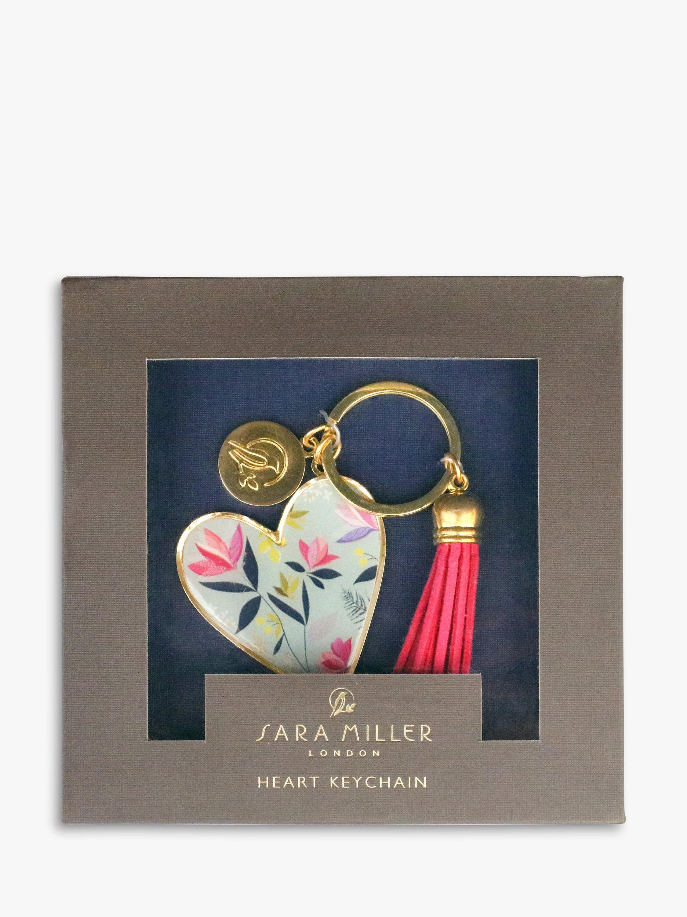 Sara Miller Orchard Print Heart Keyring