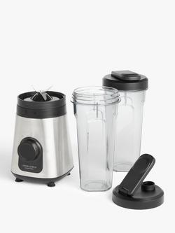 John Lewis On The Go Food Blender - view 2, Black/Silver