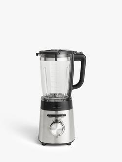 John Lewis Glass Jug Food Blender, Black/Silver