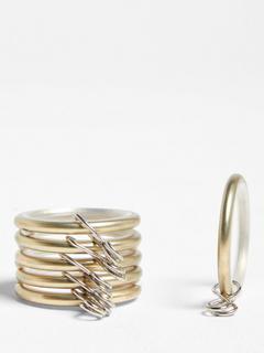 John Lewis ANYDAY Curtain Rings, Dia.16/19mm, Set of 6, Brushed Brass