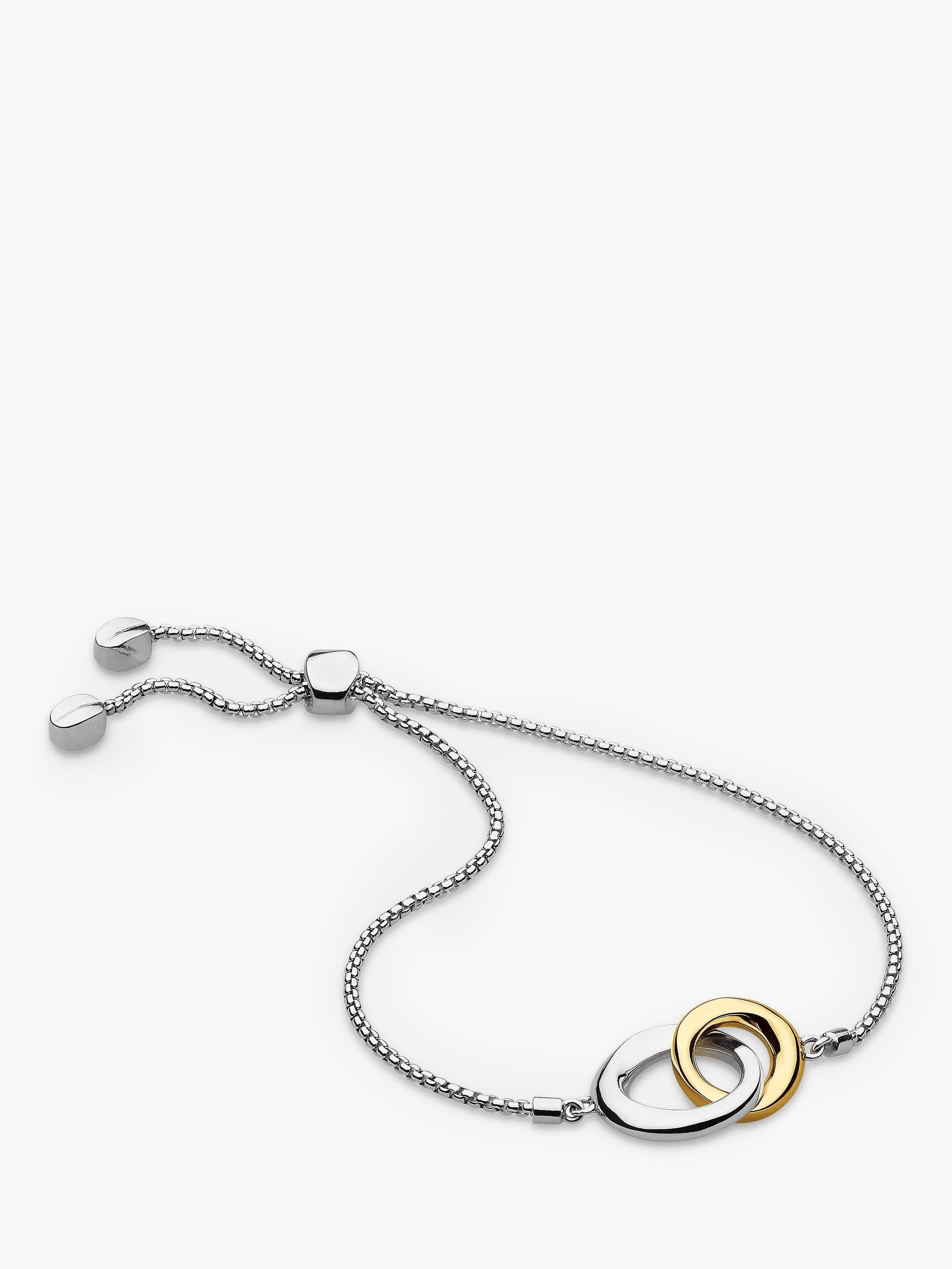 Kit Heath Bevel Double Link Toggle Bracelet, Silver/Gold