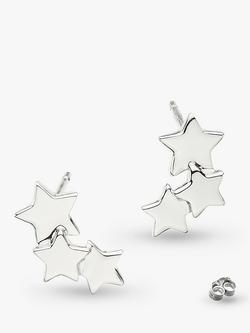 Kit Heath Star Gazer Galaxy Stud Earrings, Silver, Silver