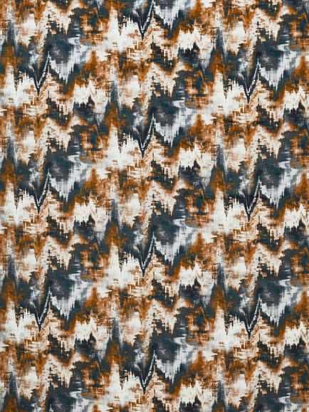 Harlequin Distortion Furnishing Fabric, Tobacco/Slate/Clay
