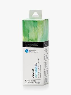 Cricut Infusible Ink Patterned Transfer Sheets, Pack of 2, 4.5 x 12 Inches, Green Watercolour, Green Watercolour