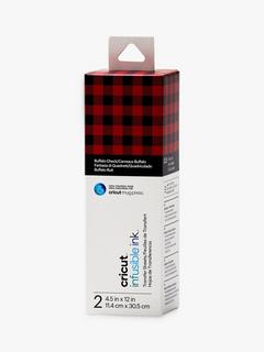 Cricut Infusible Ink Patterned Transfer Sheets, Pack of 2, 4.5 x 12 Inches, Buffalo Check