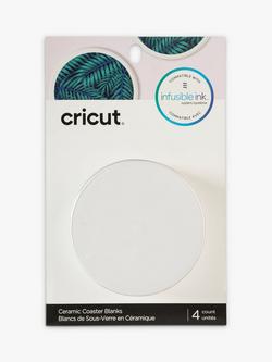 Cricut Infusible Ink Ceramic Coaster Blanks, Pack of 4, White