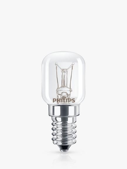 Philips 25W E14 Non-Dimmable Oven Bulbs, Set of 2, Clear, White