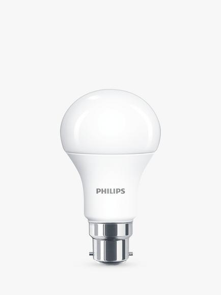 Philips 13W B22 A60 LED Non-Dimmable Classic Frosted Bulbs, Warm White, Pack of 2, White
