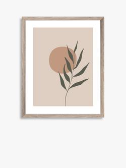 Brookpace Lascelles Botanical Leaf Scandi Framed Print, 57 x 47cm, Brown, Brown