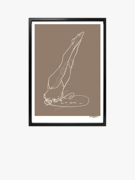 Brookpace Lascelles Anna Bulow 'Flow 5' Limited Edition Framed Print, 75 x 55cm, Grey, Grey