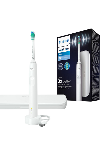 Philips Sonicare HX3673/13 Series 3100 Electric Toothbrush, White, White