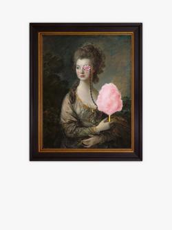 Brookpace Lascelles Candy Floss Lady Framed Canvas Print, 61 x 51cm, Pink/Multi, Pink/Multi