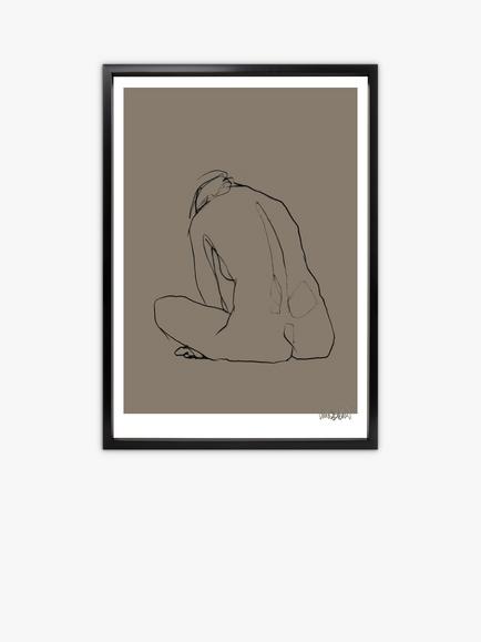 Brookpace Lascelles Anna Bulow 'Flow 4' Limited Edition Framed Print, 75 x 55cm, Grey, Grey