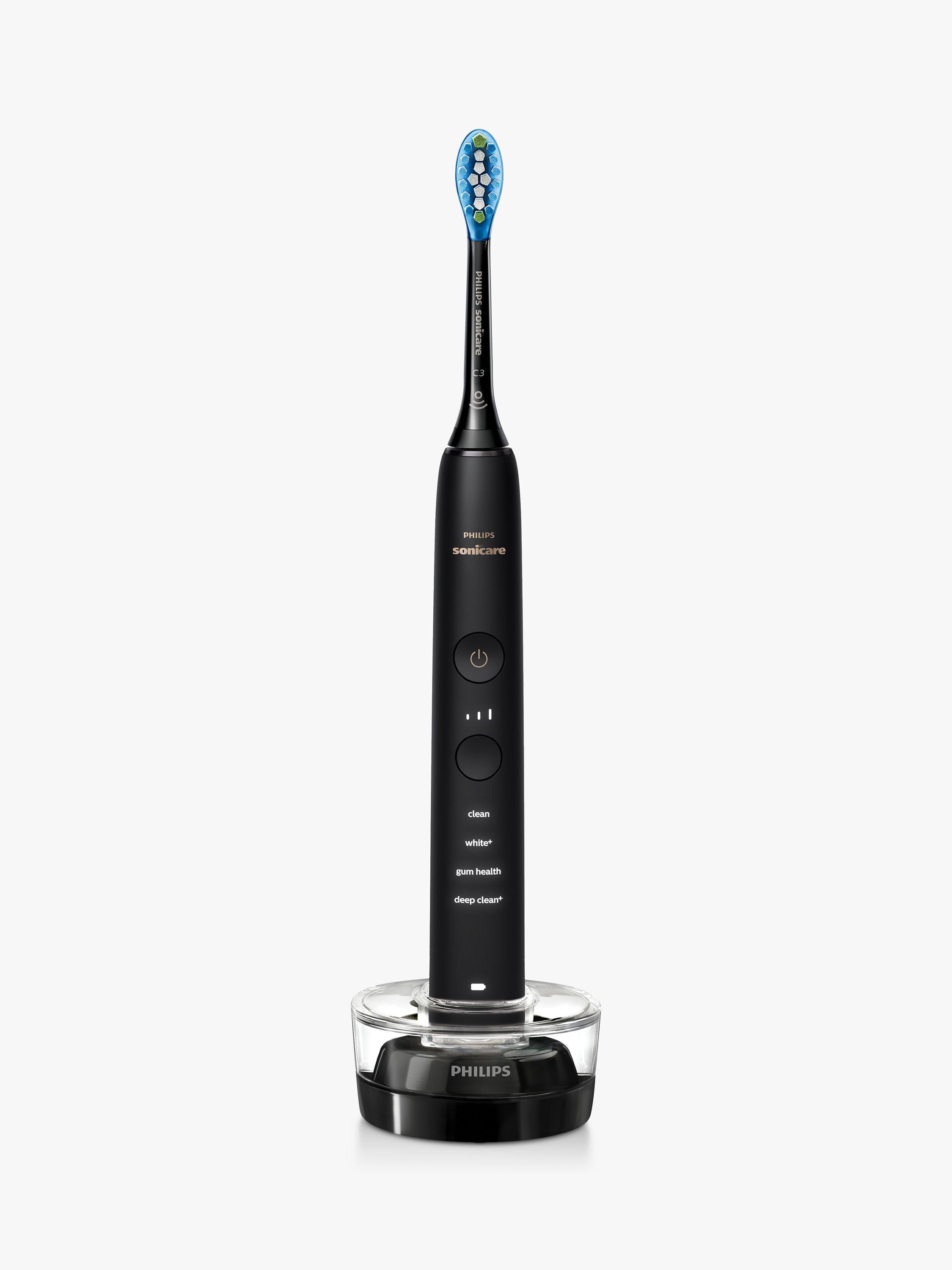 Product image 2 of 8, which shows Philips Sonicare HX9911 DiamondClean 9000 Electric Toothbrush with App, Black