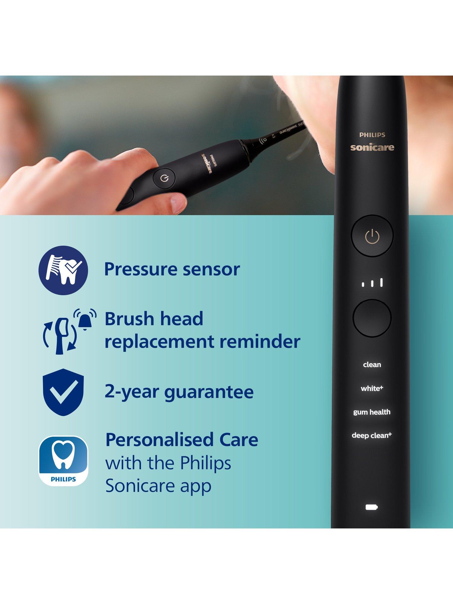 Product image 4 of 8, which shows Philips Sonicare HX9911 DiamondClean 9000 Electric Toothbrush with App, Black