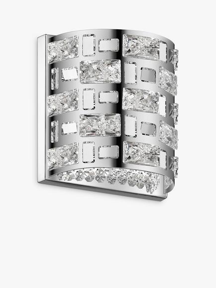 Impex Lola Crystal Wall Light - view 2, Chrome