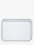 John Lewis Enamel Baking Tray, 41cm, White