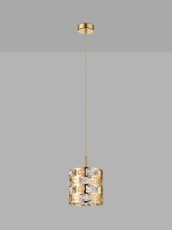 Impex Lola Crystal Pendant Ceiling Light, Gold