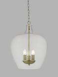 Impex Nell Large Glass Pendant Ceiling Light