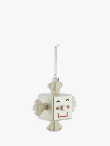 Alessi Cubik Snowflake Christmas Tree Bauble - view 2, White