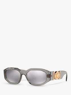 Versace VE4361 Men's Irregular Sunglasses, Grey/Mirror Silver, Grey/Mirror Silver