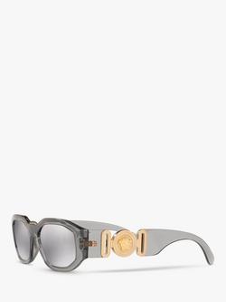 Versace VE4361 Men's Irregular Sunglasses, Grey/Mirror Silver - view 2, Grey/Mirror Silver
