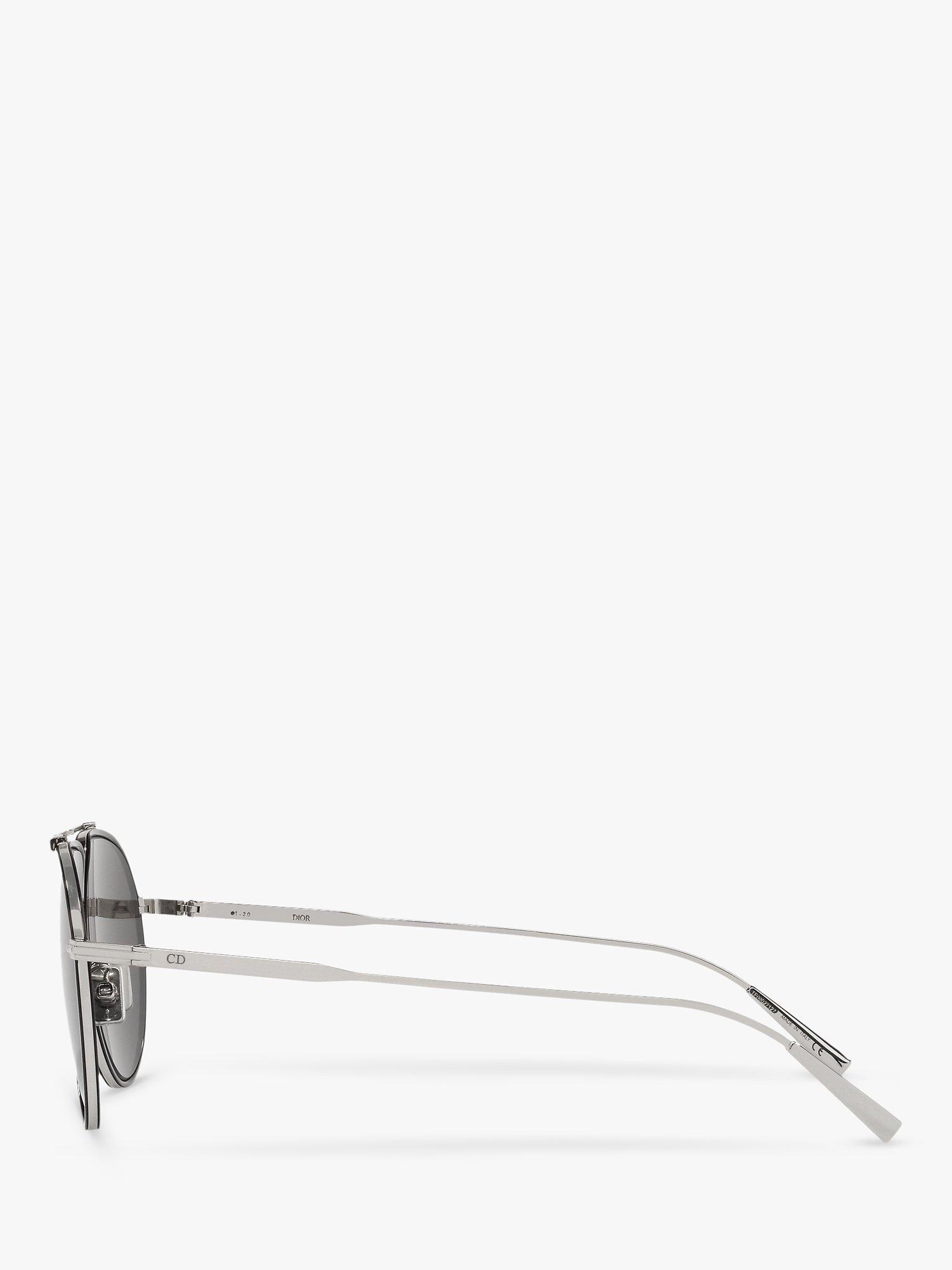 Product image 4 of 9, which shows DIOR DIORBlackSuit AU Men's Pilot Sunglasses, Gunmetal Grey
