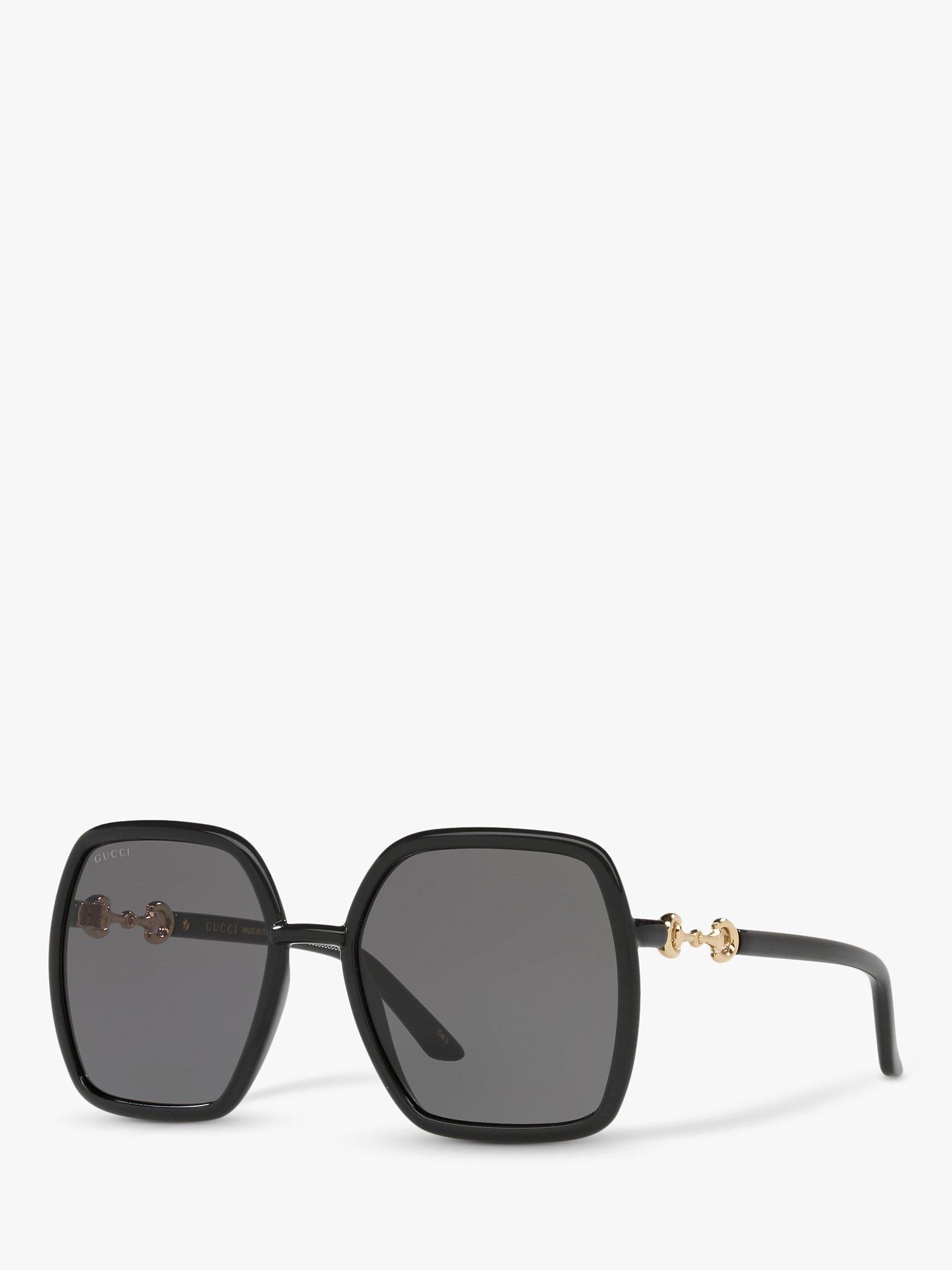 Gucci GG0890S Women's Square Sunglasses, Black/Grey