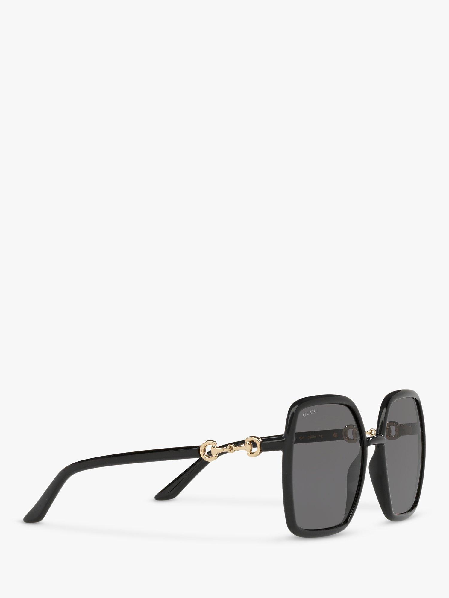 Gucci GG0890S Women's Square Sunglasses, Black/Grey