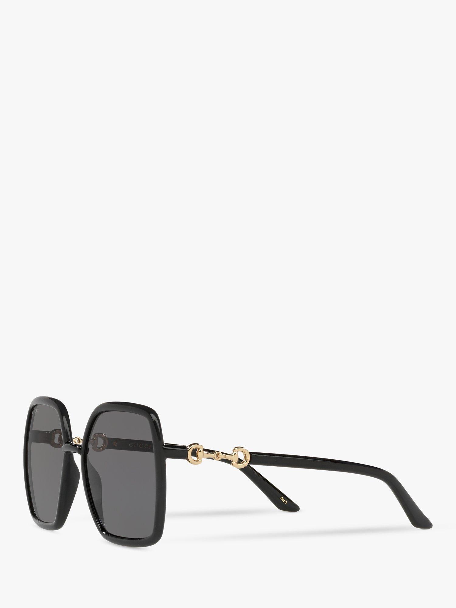 Gucci GG0890S Women's Square Sunglasses, Black/Grey