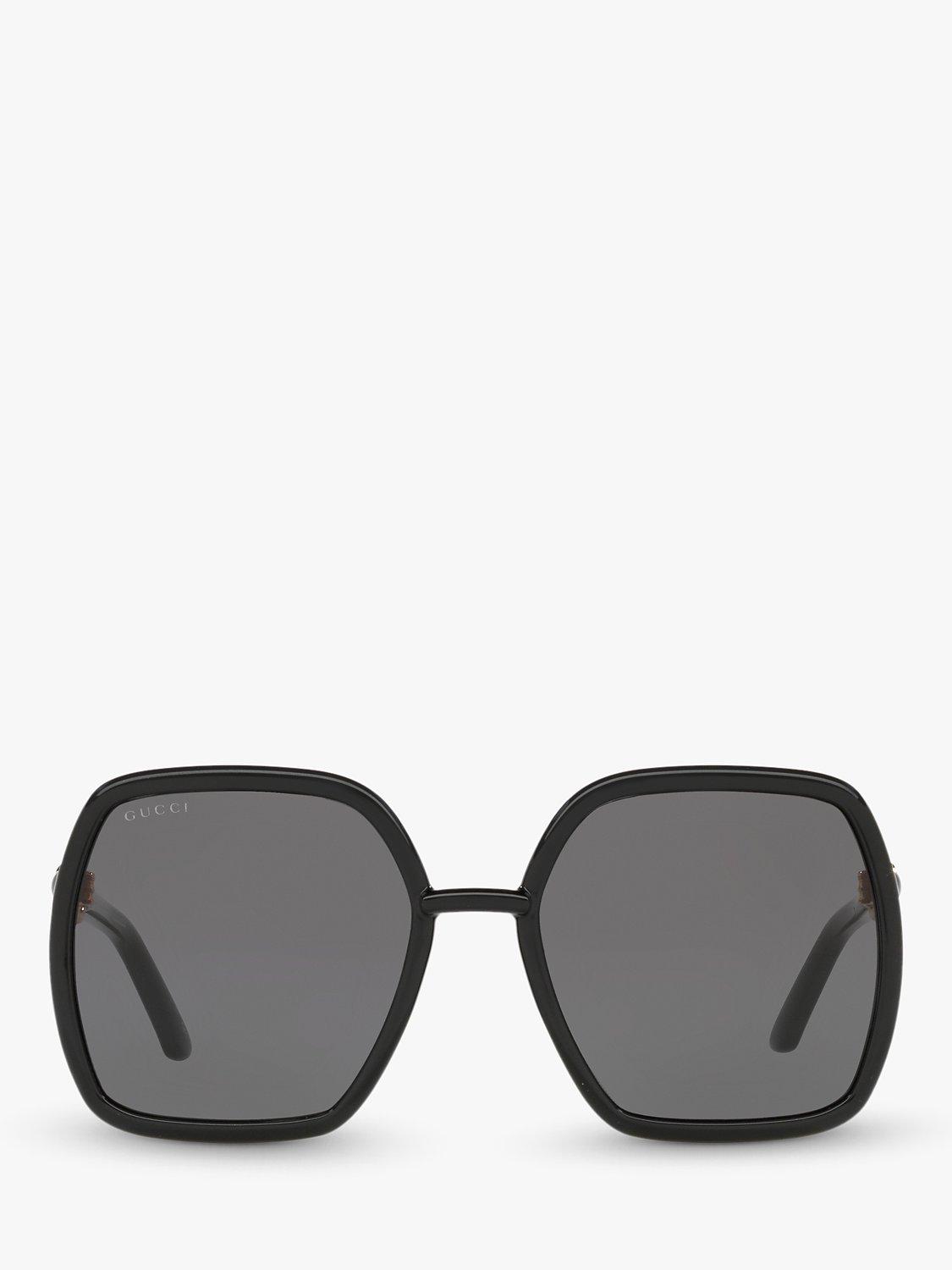 Gucci GG0890S Women's Square Sunglasses, Black/Grey