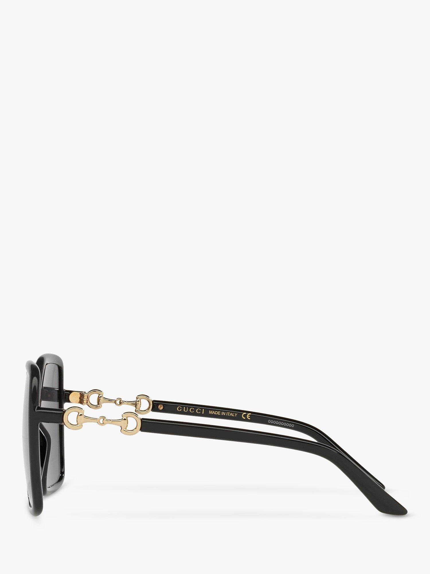 Gucci GG0890S Women's Square Sunglasses, Black/Grey