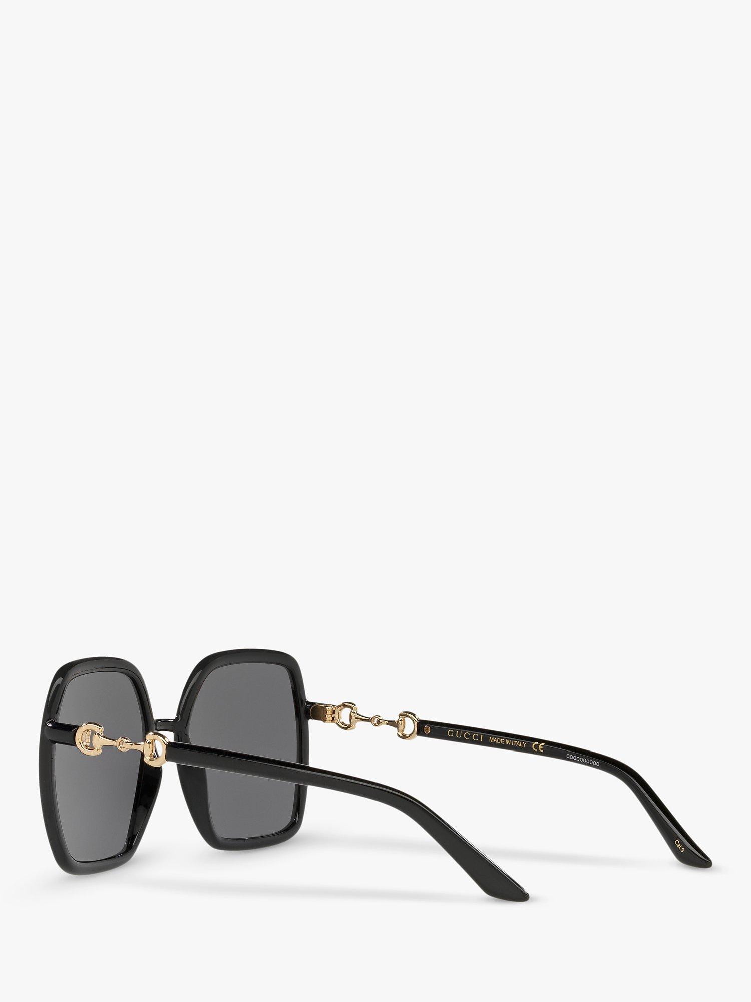 Gucci GG0890S Women's Square Sunglasses, Black/Grey