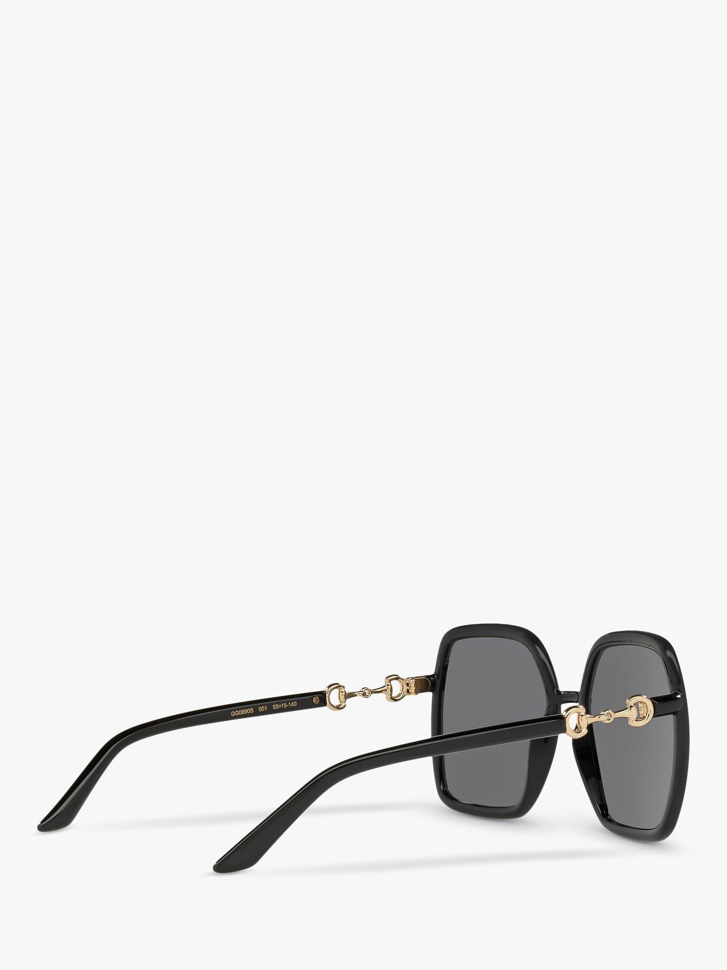 Gucci GG0890S Women's Square Sunglasses, Black/Grey