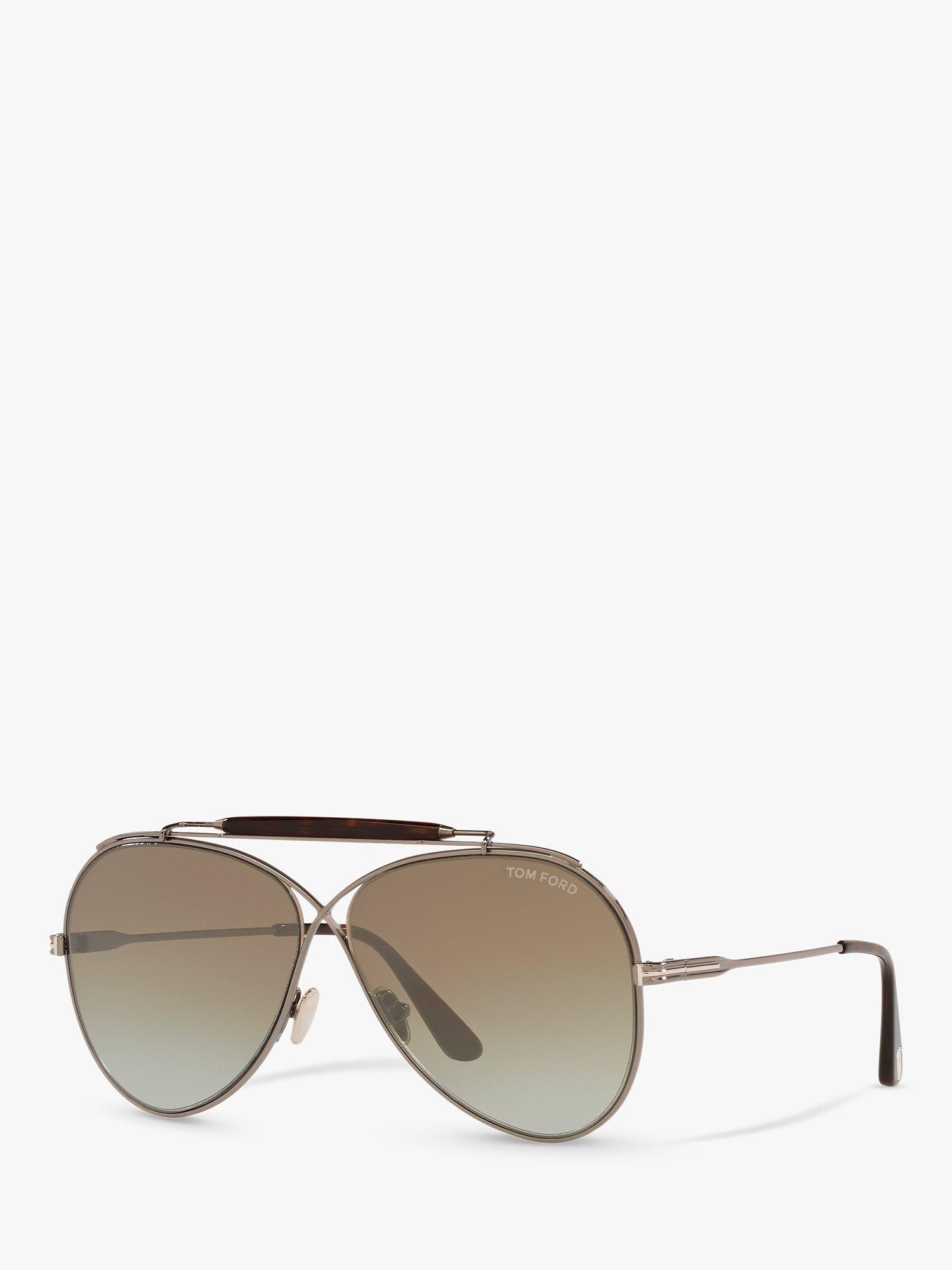 TOM FORD FT0818 Unisex Holden Aviator Sunglasses, Gold/Mirror Brown