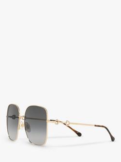 Gucci GG0879S Women's Square Sunglasses - view 2, Gold/Grey Gradient