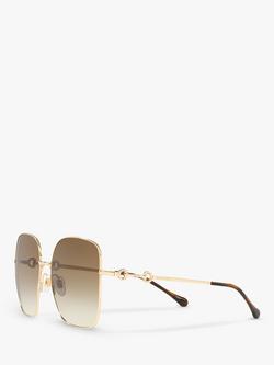 Gucci GG0879S Women's Square Sunglasses - view 2, Gold/Brown Gradient