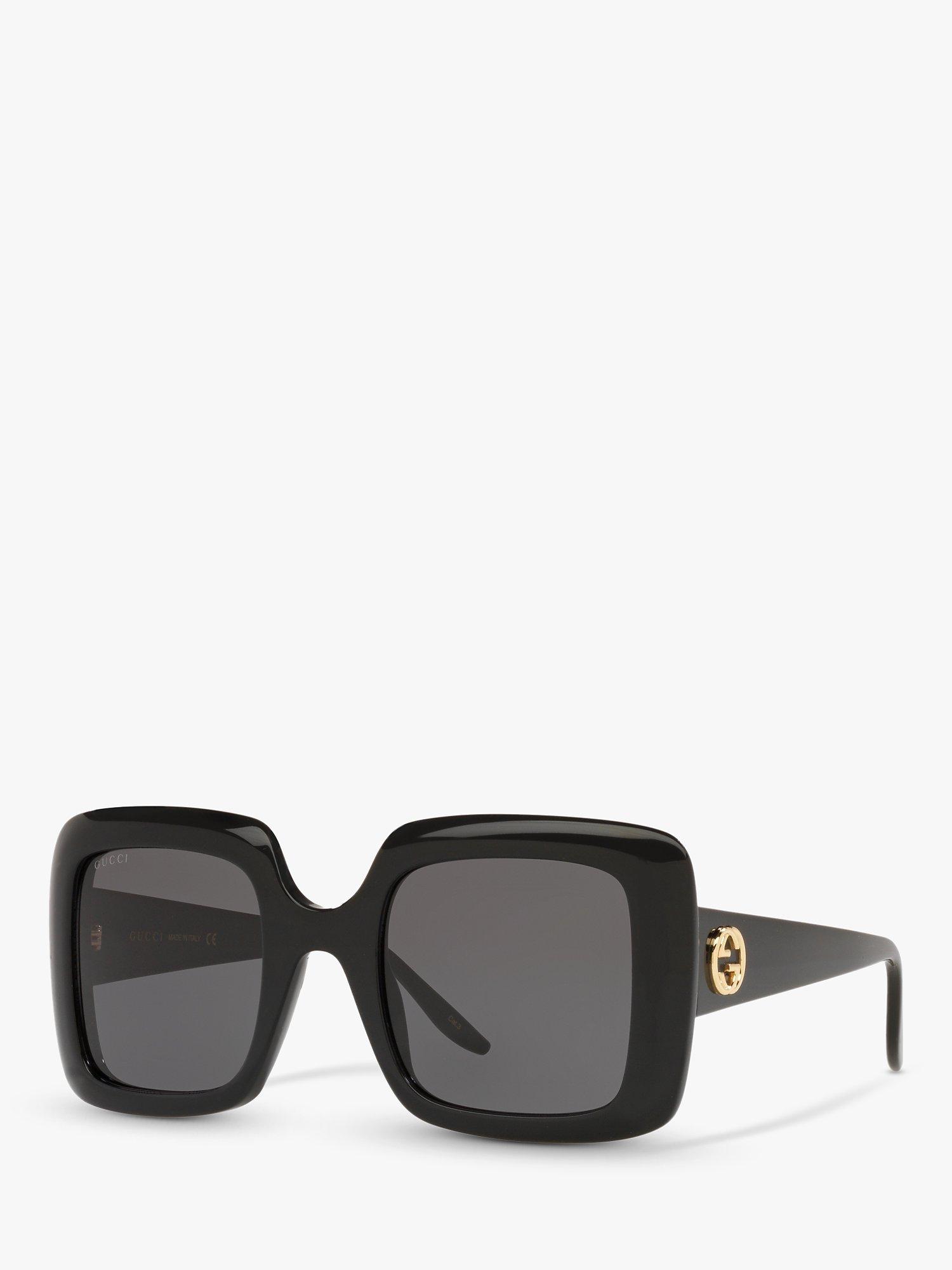 Gucci GG0896S Women's Square Sunglasses, Black/Grey
