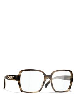 CHANEL Rectangular Sunglasses CH5408 Shiny Tortoise/Clear, Shiny Tortoise/Clear