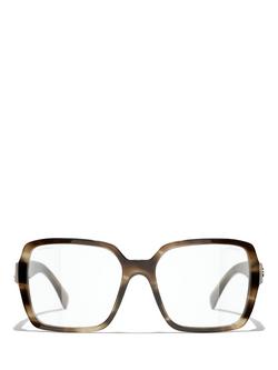 CHANEL Rectangular Sunglasses CH5408 Shiny Tortoise/Clear - view 2, Shiny Tortoise/Clear