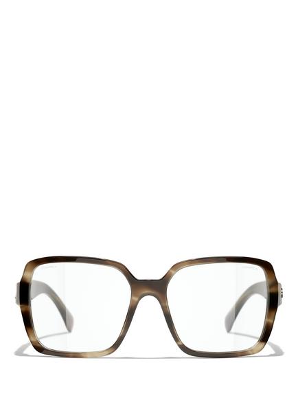 CHANEL Rectangular Sunglasses CH5408 Shiny Tortoise/Clear - view 2, Shiny Tortoise/Clear