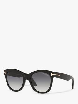 TOM FORD FT0870 Women's Cat's Eye Sunglasses, Black/Grey Gradient