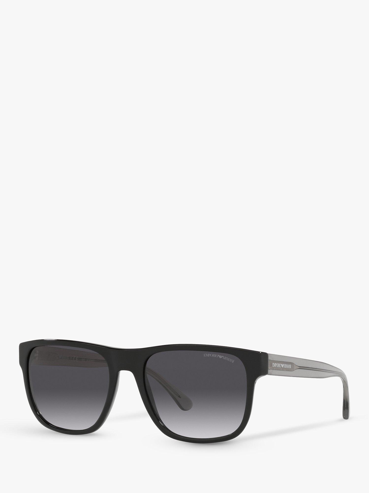 Product image 1 of 5, which shows Emporio Armani EA4163 Men's Square Sunglasses, Black/Grey Gradient